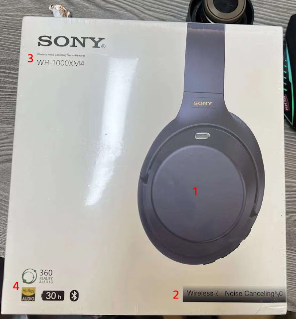 Fake Sony WH-1000XM4 headset WH1000XM4 what to look for