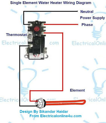 Electric Water Heater Wiring With Diagram - Electrical  