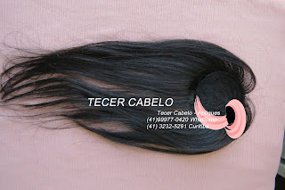 Miolo de cabelo preto liso