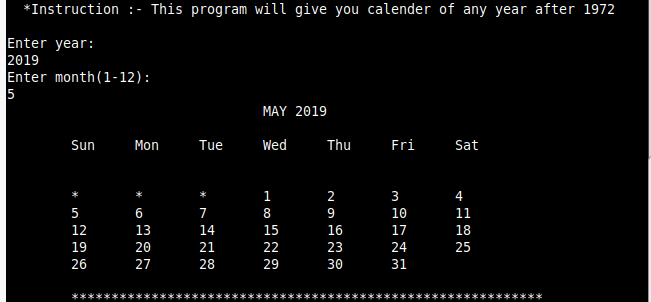 How to Create Calendar program in java?