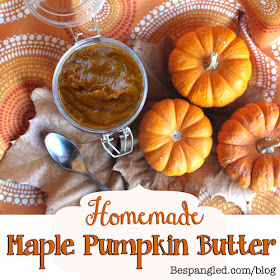 Homemade Maple Pumpkin Butter with free printable homemade labels. Delicious fall treat that also makes great gifts!