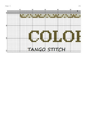 Colorado map cross stitch pattern floral ornament embroidery - Tango Stitch