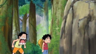 ワンピースアニメ 504話 幼少期 エース ルフィ かわいい ACE LUFFY | ONE PIECE Episode 504 ASL