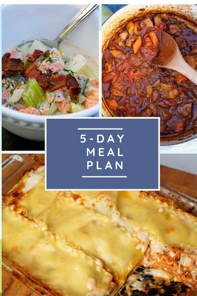 5 Day Meal Plan With Recipes