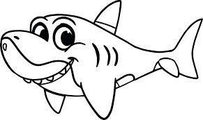 Cute Shark Coloring Sheet Animals Images