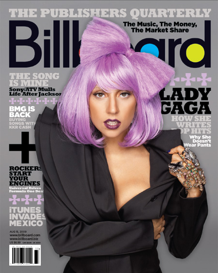 Here Lady Gaga covers Billboard magazine looking positively lady like -and 