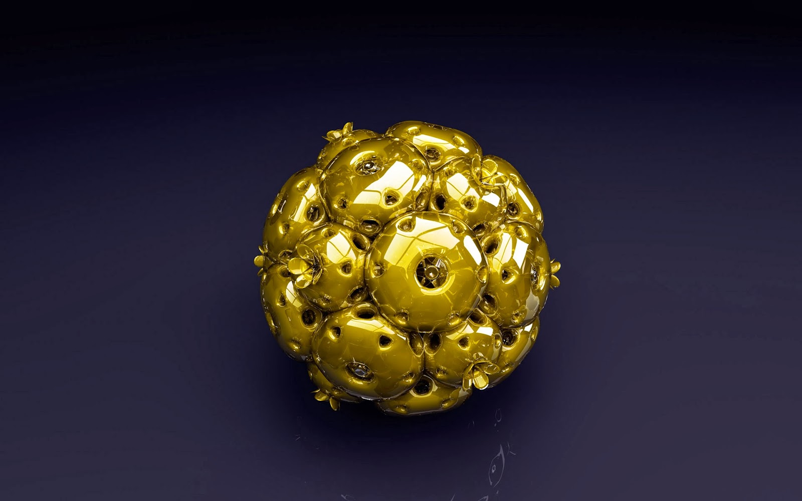 Gold 3D Desktop Wallpaper