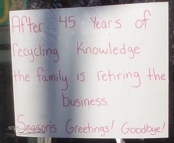 After 45 years of recycling knowledge the family is retiring the business.