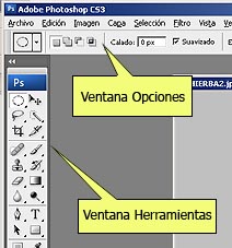 los paneles y ventanas en Photoshop