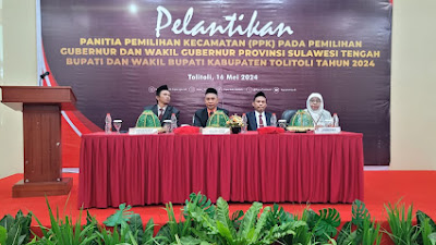KPU Tolitoli Sulawesi Tengah lantik 50 anggota  PPK