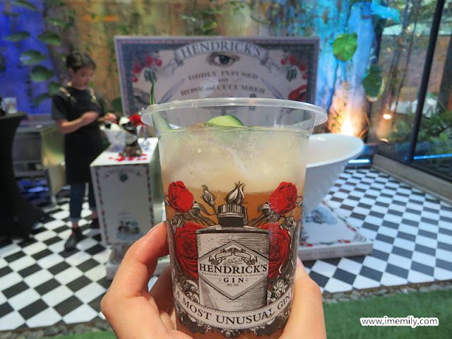 Hendrick's Gin rose and cucumber drink