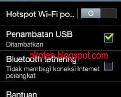 cara mudah menjadikan smartphone sebagai modem pada laptop/komputer