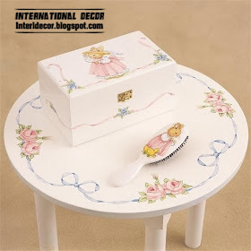 childrens table designs for girls room, white table