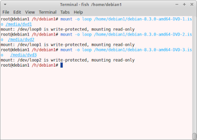 mount -o loop /home/debian1/debian-8.3.0-amd64-DVD-1.iso /media/dvd1