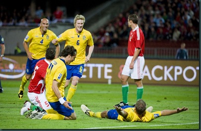 Fotboll, Sverige, VM-kval, Ungern - Sverige
