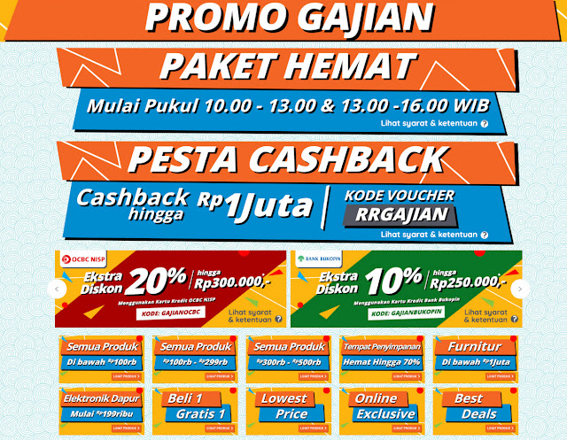 #RupaRupa - #Promo Gajian Dapatkan Paket Hemat & Pesta Cashback (s.d 01 Juli 2019)