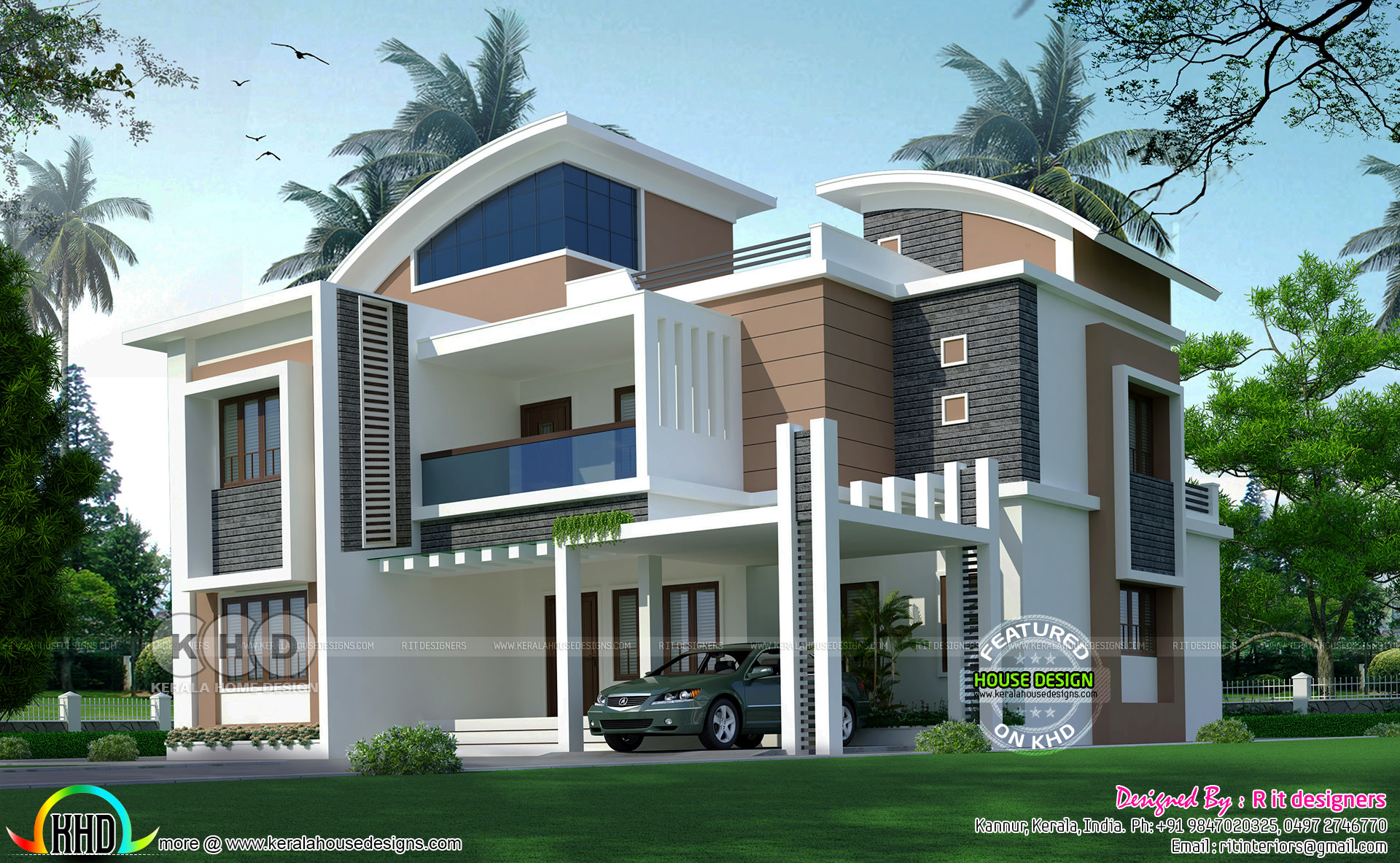  5  bedroom  3212 sq ft house  architecture Kerala home  