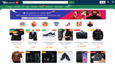 BanglaShopX Eccomerce blogger Template