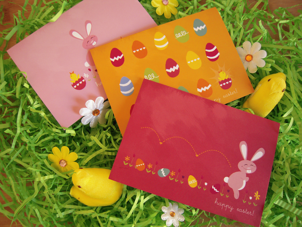 easter bunnies and eggs. easter bunnies and eggs cards.