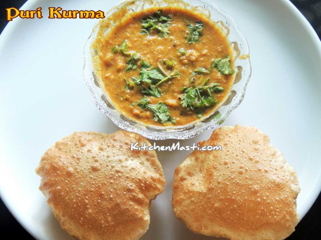 Puri Recipes  Recipe Vegetarian  kurma Poori calories  Kurma /