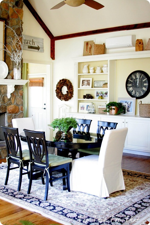 breakfast room with fireplace