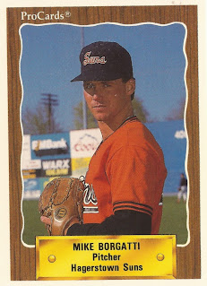 Mike Borgatti 1990 Hagerstown Suns card