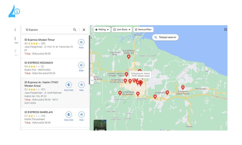 Cara Cek Lokasi ID Express Menggunakan Google Maps