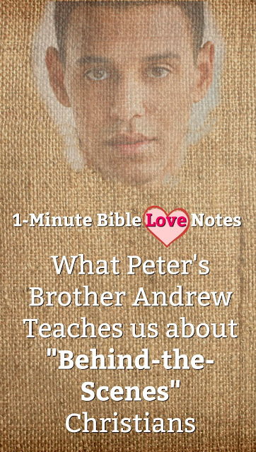 You may never have thought about the implications Andrew's life. As Peter's brother, he lived in Peter's shadow, but there's an important message in His life that applies to each of us. #BibleLoveNotes #Bible