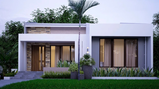 simple modern single floor house design