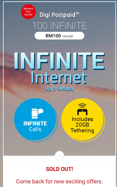 Promosi Digi i100 Infinite Dah Habis