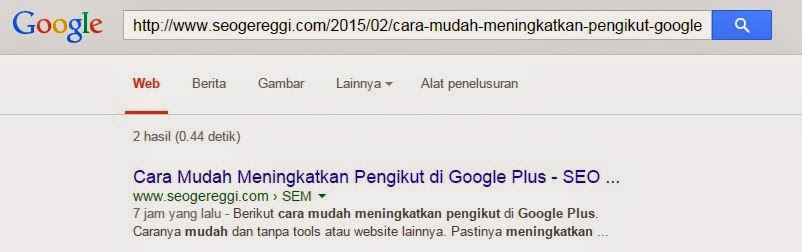 Artikel Sukses Terindex Oleh Search Engine Google