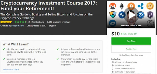 [BESTSELLING] Cryptocurrency Investment Course 2017: Fund your Retirement!