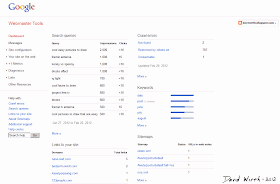 Google Webmaster Tools Screenshot