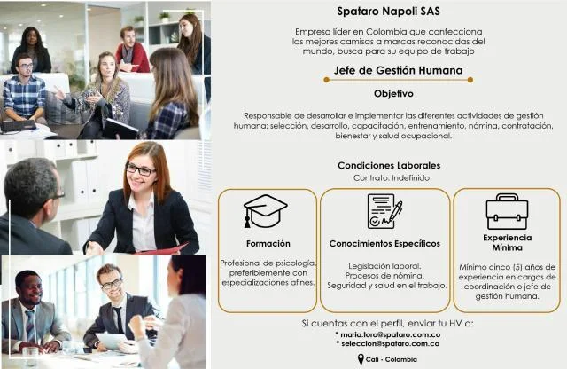 📂 Empleo en Cali Hoy como Jefe de Gestion Humana💼 |▷ #Cali #SiHayEmpleo #Empleo