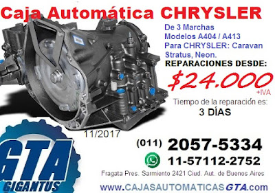 Reparacion y venta de Caja automatica Chrysler caravan neon stratus