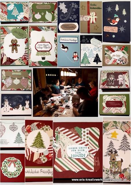 Weihnachtskarten Workshop Stampin' Up! www.eris-kreativwerkstatt.blogspot.de