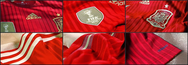 Detail Jersey Timnas Spanyol Home World Cup 2014