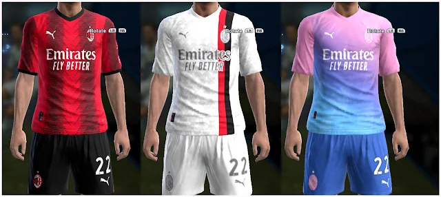 PES 2013 AC Milan Kit Season 2023-2024