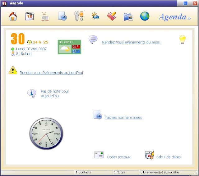 Agenda XP, un outil multi-tâches