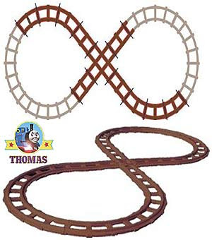 Thomas tank Peg Perego ride on train layout track set and figure 8 conversion expansion track pack