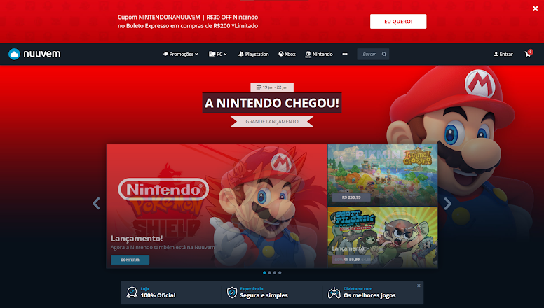 Nintendo Parceria Nuuvem