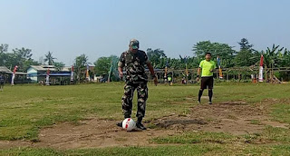 Sambut HUT Kodam III/Siliwangi, Kodim 0602/Serang Gelar Pertandingan Sepak Bola 