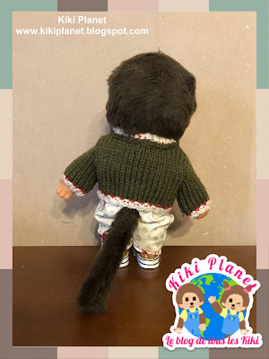 kiki monchhichi noel christmas pull tricot knitting handmade fait main doll poupée