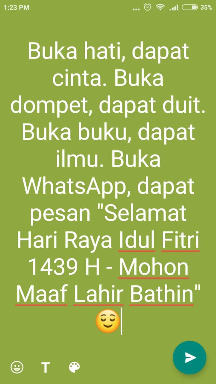 Kumpulan Status WhatsApp Kata Ucapan Idul Fitri 2018 