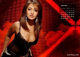 Hot Riya Sen 2009 Calendar, Sexy Riya Sen Calendar 2009 