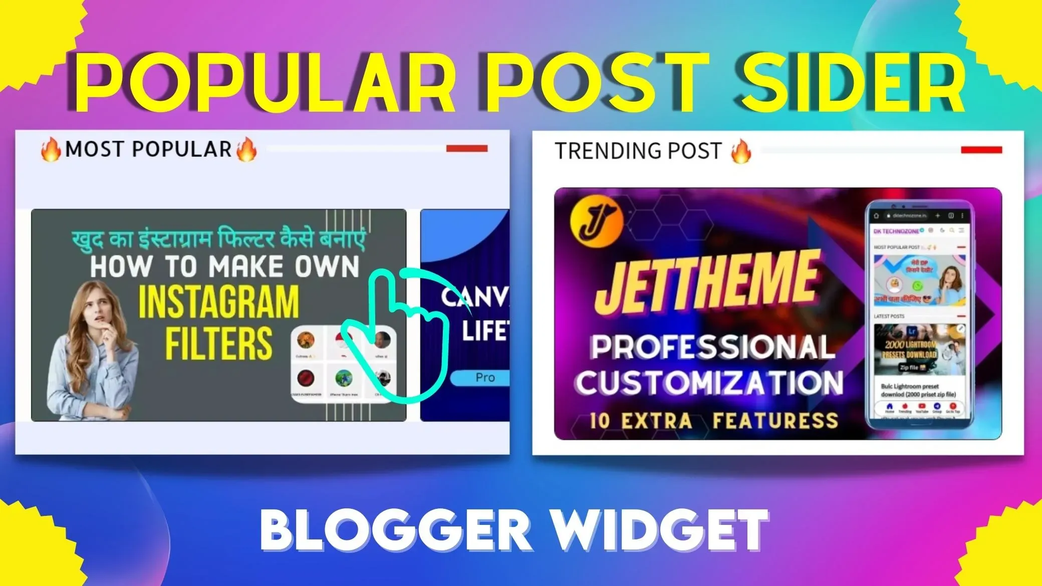Custom Post slider widget codes for blogger