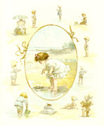 Vintage Baby Clip Art: Seaside Beach Frame Theme from Vintage Baby Book (ourbabysbook )