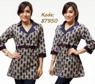 Model Baju Batik Kantor Wanita Modern