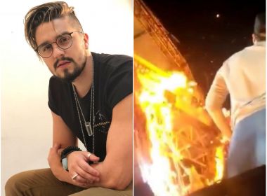 Palco pega fogo durante show de Luan Santana no Paraná