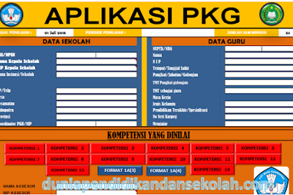 Aplikasi Penilaian Kinerja Guru (PKG) Format EXCEL Semua Jenjang Sekolah Kemendikbud dan Kemenag